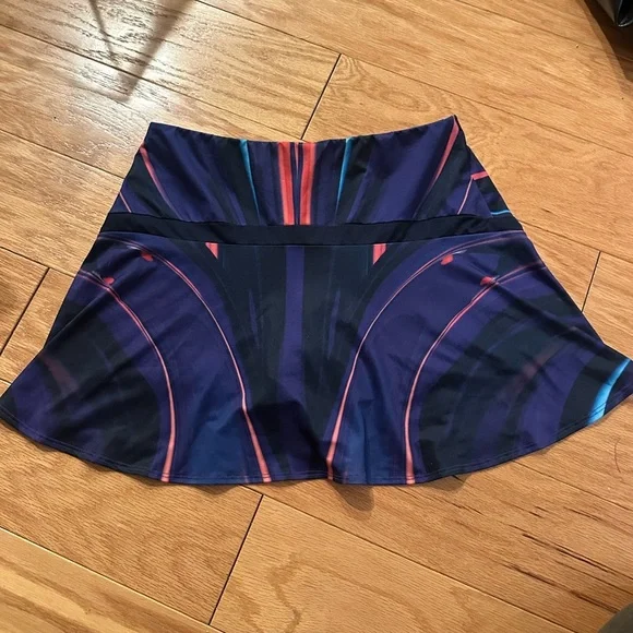 Lucky in Love Vibrant Purple and Blue Skirt Tennis Skirt - Picture 3 of 6